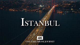 ISTANBUL in 4K – Bosphorus Bridge Night Traffic with Relaxing Piano, Ney and Kanun | Drone Flight