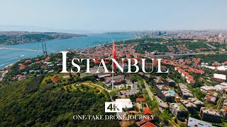 ISTANBUL in 4K – Bosphorus Bridge & Turkish Flag View | Relaxing Piano, Kanun & Ud Drone Music