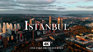 ISTANBUL in 4K – Sunset Over Skyscrapers with Relaxing Piano, Kanun & Ud