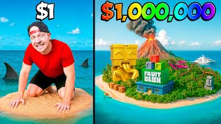 Upgrading $1 to a BILLIONAIRE Island in Roblox!