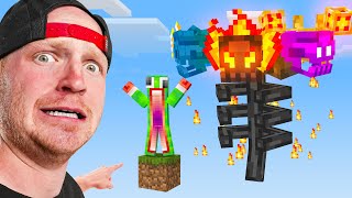 Surviving Minecraft's Hardest Boss on One Block