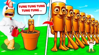 GIT GIT BRAİNROT BAHÇESİ KURDU VE TUNG TUNG BÜYÜTTÜ! 😱🌱