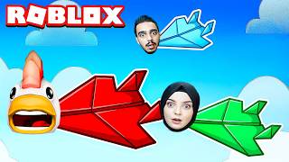 KAĞIT UÇAK OLDUK! HAVADA YARIŞTIK! 😱✈️ Roblox