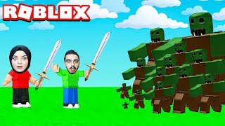 GÜÇLÜ KILIÇLARLA ZOMBİLERE KARŞI !! 😱 Roblox Sword Slasher