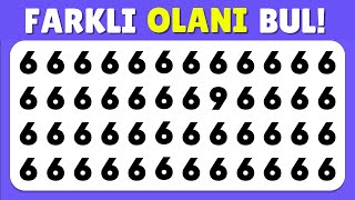 FARKLI OLANI BUL! Sadece En DİKKATLİ Kişiler Bulabilir😱 Sayılar ve Harfler Özel Emoji Bulmaca