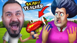 KIZGIN ÖĞRETMENE NE OLDU? HAVAYA UÇTU! | SCARY TEACHER 3D OYNUYORUZ