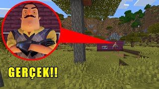 Minecraftta HELLO NEIGHBOR'un EVİNE GİTTİM!