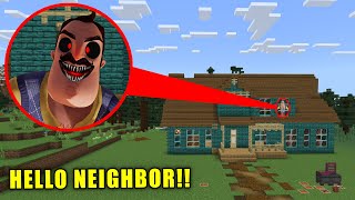 KORKU EVİNDE Hello Neighbor BULDUM! - Minecraft