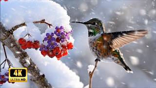 Birds Sound 4K~Birdsong with Relaxing Piano Music🍃Calm Your Mind Immediately, Music Heals Your Heart