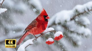 Peaceful Birds Chirping in the SNOW🌿 Deep Relaxation Sounds for Calm Mind, Body and Soul