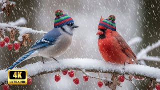 Winter Bird Sounds and Piano Music for Deep Sleep, Stress Relief, and Calm Healing