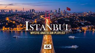 ISTANBUL 4K Night Drive – Relaxing Music | Bosphorus Bridge & City Lights Drone Film