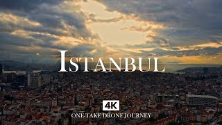 ISTANBUL in 4K – A Relaxing Piano, Oud & Kanun Aerial Escape Through Sunset Clouds