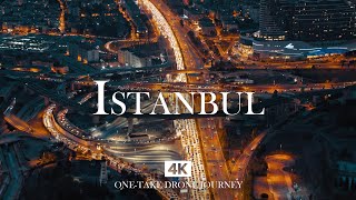 ISTANBUL in 4K – Relaxing Piano & Oud Drone Journey Through the Evening Highway Lights