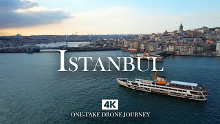 ISTANBUL in 4K – Ferry Ride Across the Golden Horn with Relaxing Piano, Ney and Kanun | Drone View