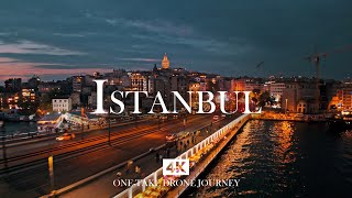 ISTANBUL in 4K – Galata Bridge & Tower Night Lights | Relaxing Piano, Kanun & Ud Drone Music