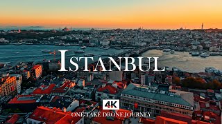 ISTANBUL in 4K – Golden Sunset Over Galata Bridge with Relaxing Piano & Kanun