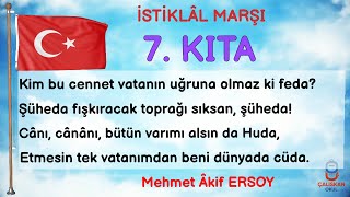 İSTİKLAL MARŞI 7. KITA EZBERLEME - 10 TEKRAR