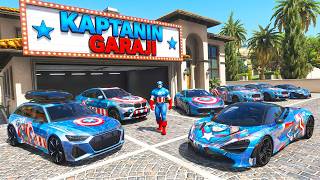 KAPTAN AMERİKA GİZLİ GARAJDAN ARABALARINI ÇIKARIYOR | GTA 5 MODS