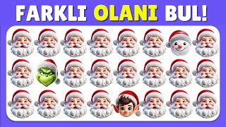 Yılbaşı Özel 🎅🎄 FARKLI OLANI BUL! 🔥 Emoji Bulmaca