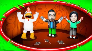 100 KİŞİ İLE DELİKTEN SON ÇIKAN OYUNU KAZANIR !! 😱🐔 Roblox