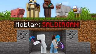 Minecraft AMA Tüm Moblar SALDIRGAN...