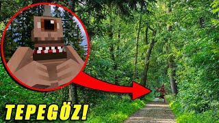 GERÇEK HAYATTA KORKUNÇ TEPEGÖZ ORMANDA BENİ KOVALADI! Minecraft