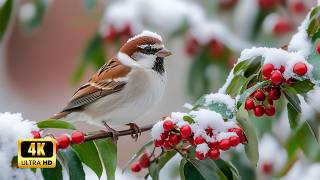 Calming Winter Birds and Healing Music for Deep Sleep, Peace & Stress Release ❄️