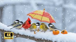 🎹 Relaxing Piano Music for Better Sleep and Anxiety Relief with Snowy Winter Birds ❄️