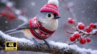 Winter Birds and Soothing Music for Restful Sleep - Stress Relief and Healing