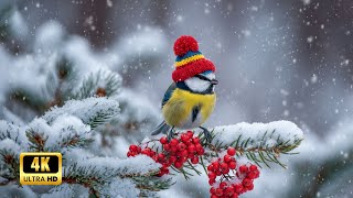 Soothing Winter Bird Sounds and Piano Music for Deep Relaxation, Peaceful Sleep, and Emotional Calm