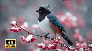 Early Morning Relaxation Music 🌞 Bird Chirping on the Porch & Winter Fog | Easy Sleep Music
